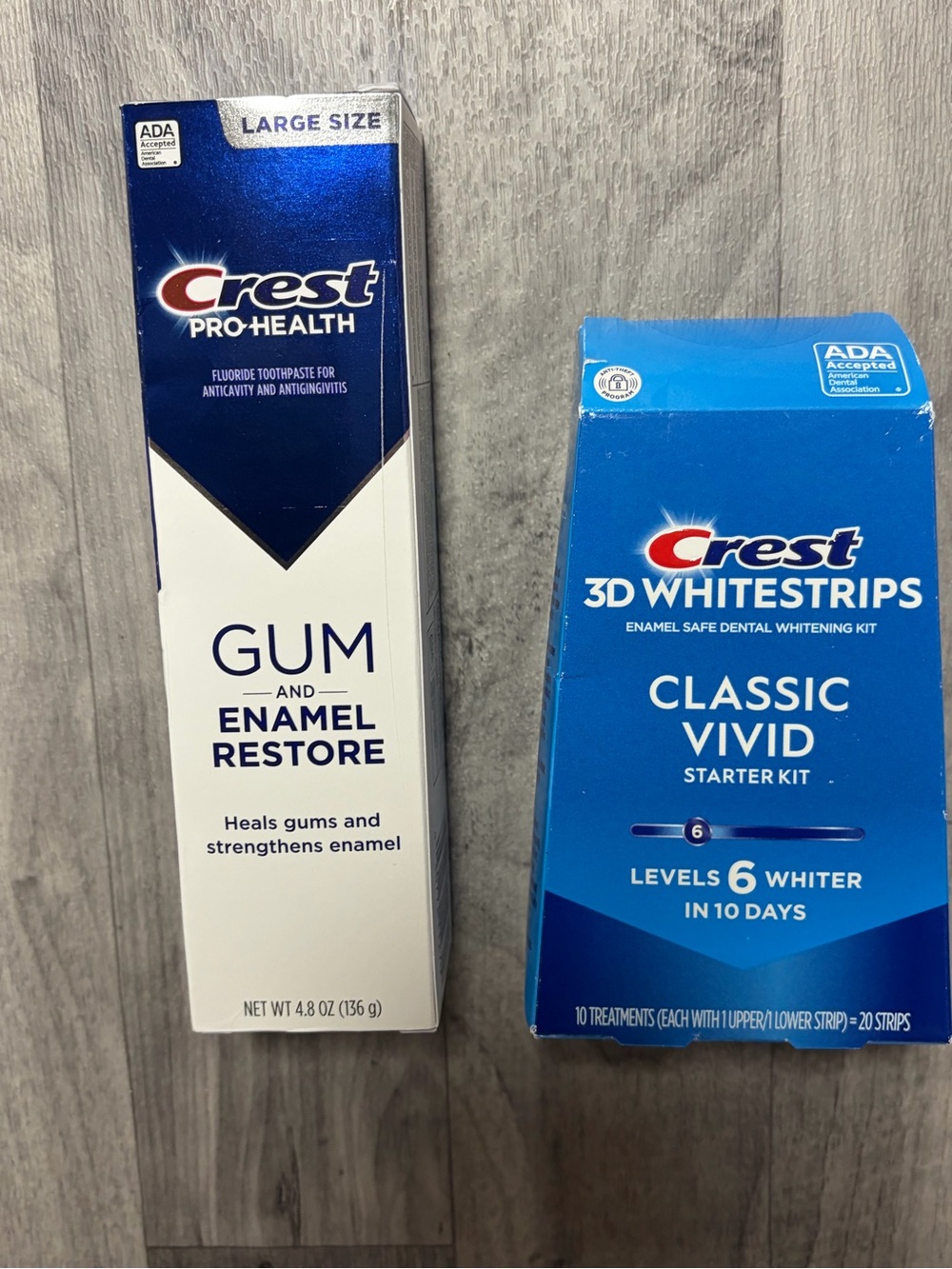 Crest Toothpaste and Whitening Strips